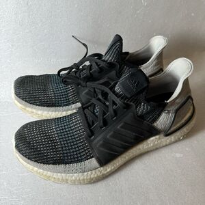 NICE Adidas Ultra Boost 19 Men's 11 Core Black Grey Cyan Blue F35242 Shoes